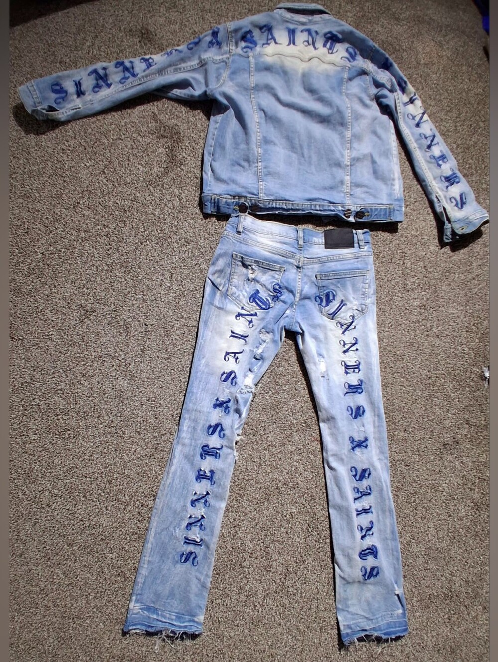 Sinners & Saints Women's Graphic Embroidered Jeans Outfit